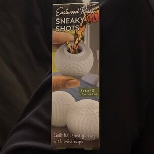 White Golf Ball Shot Glasses Set